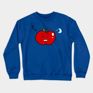 Sleepy Red Apple Crewneck Sweatshirt